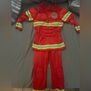Red and Yellow Halloween Firefighter Costume